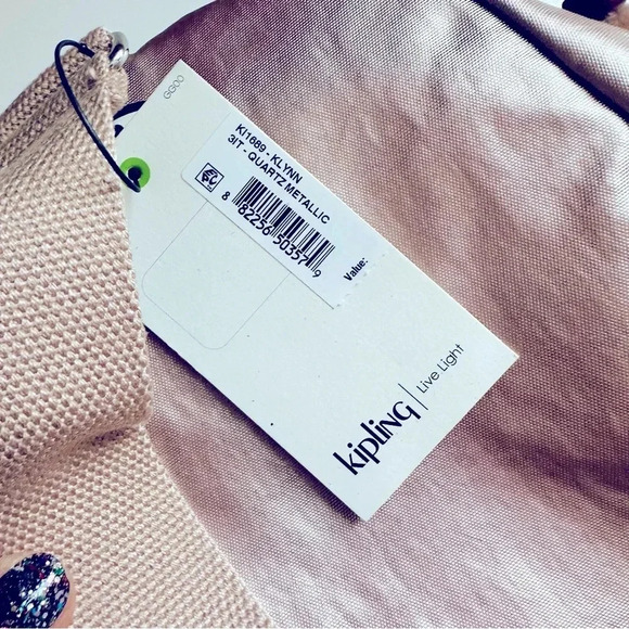 NWT Kipling Klynn Quartz Metallic Sling Backpack - Picture 7 of 12